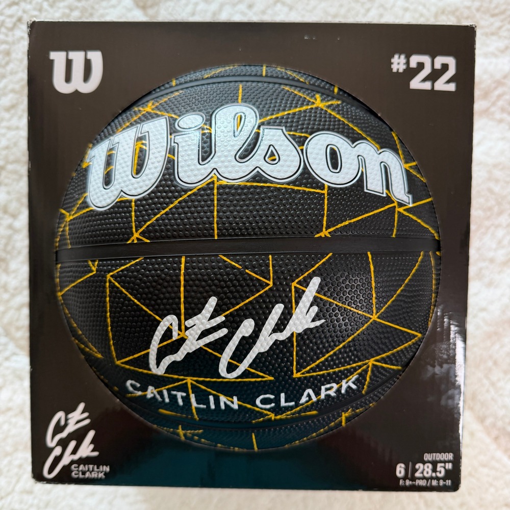 Wilson Basketball Womens Size 6 Black Caitlin Clark Signature Series WNBA Ball